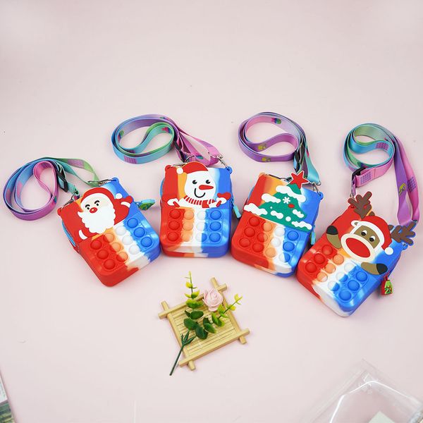 new design little girl mini coin purse handbag silicone pop merry christmas toy popit kids messenger bags push bubble antistress toy, Black
new design little girl mini coin purse handbag silicone pop merry christmas toy popit kids messenger bags push bubble antistress toy, Black