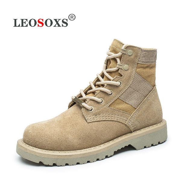 boots leather women's desert men's high-work shoes outdoor lovers army men, Black
boots leather women's desert men's high-work shoes outdoor lovers army men, Black