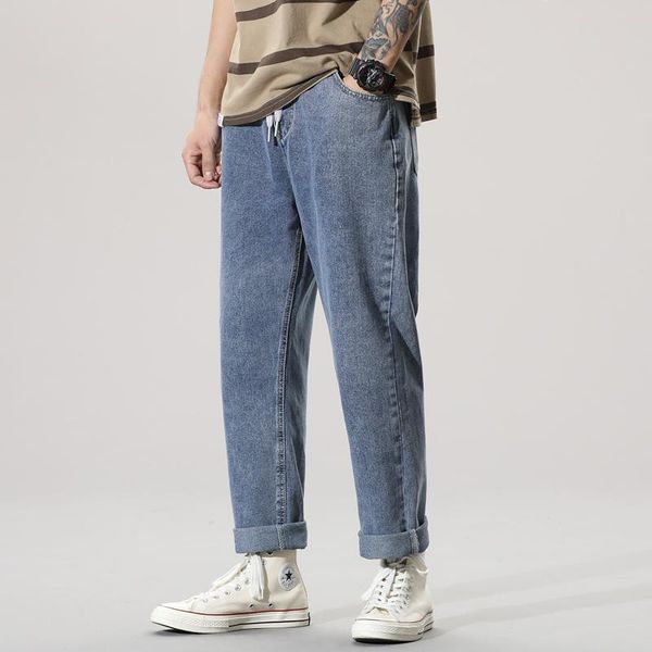 straight jeans men's loose fashion brand new trend elastic waist wide leg daddy pants men's student casual pants, Blue
straight jeans men's loose fashion brand new trend elastic waist wide leg daddy pants men's student casual pants, Blue