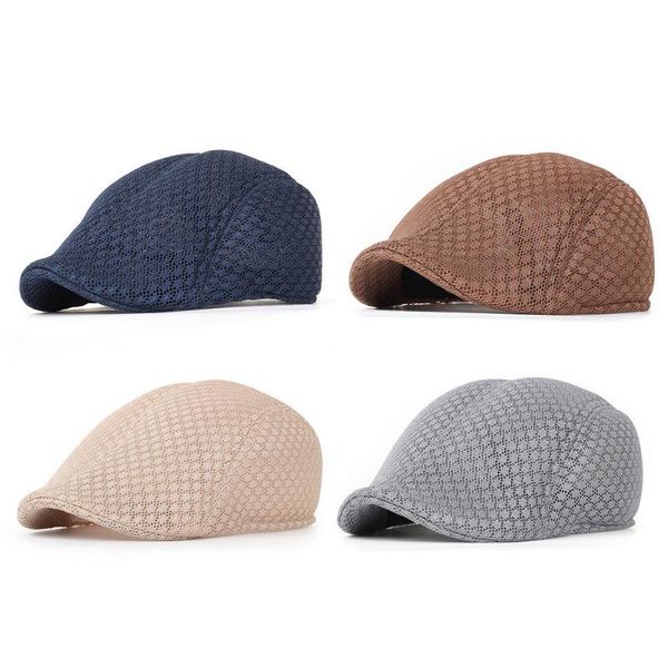 summer solid color mesh newsboy caps men flat peaked cap women painter beret hats 62, Blue;gray
summer solid color mesh newsboy caps men flat peaked cap women painter beret hats 62, Blue;gray