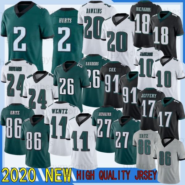 carson 11 wentz jalen 2 hurts football jersey 26 miles sanders 10 jackson 86 ertz 20 dawkins 9 foles 19 whiteside 24 slay jr 91 cox 62 kelce, Black;red 
carson 11 wentz jalen 2 hurts football jersey 26 miles sanders 10 jackson 86 ertz 20 dawkins 9 foles 19 whiteside 24 slay jr 91 cox 62 kelce, Black;red