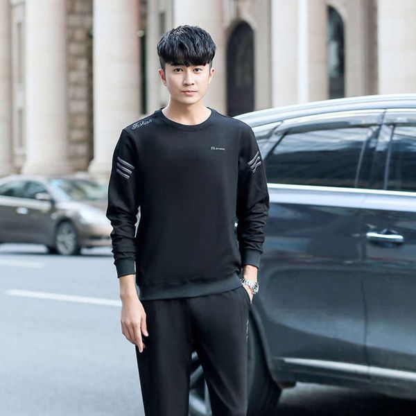 2020 new suit middle aged autumn sportswear trendy sweater pants a set of men's wear, Gray
2020 new suit middle aged autumn sportswear trendy sweater pants a set of men's wear, Gray