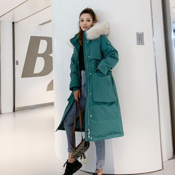 2020 women's winter down jacket long duck down coat raccoon fur collar oversized parka korean chamarras de mujer kj3724, Black
2020 women's winter down jacket long duck down coat raccoon fur collar oversized parka korean chamarras de mujer kj3724, Black