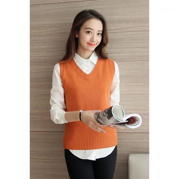 2020 autumn and winter korean stylev- neck knitted solid color sleeveless sweater women harajuku kpop simple chic daily l1081, White
2020 autumn and winter korean stylev- neck knitted solid color sleeveless sweater women harajuku kpop simple chic daily l1081, White
