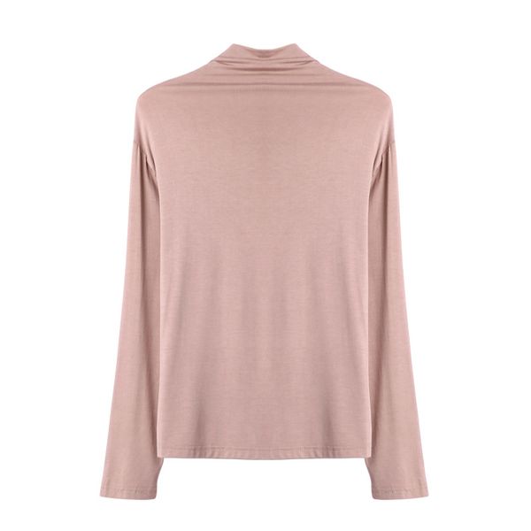 2021 brand new spring summer women's t shirt long sleeves pure-colored t-shirt for female half high collar t-shirt, White
2021 brand new spring summer women's t shirt long sleeves pure-colored t-shirt for female half high collar t-shirt, White