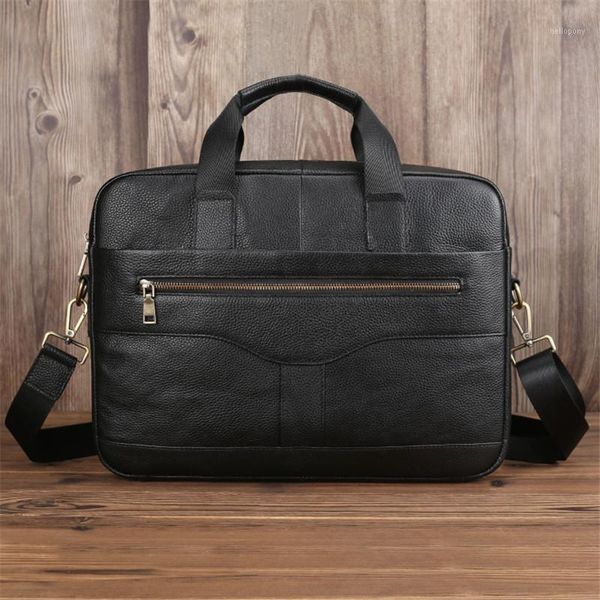 nesitu a4 brown black genuine leather 14'' lapoffice men briefcase business shoulder messenger bags portfolio handbag m0051
nesitu a4 brown black genuine leather 14'' lapoffice men briefcase business shoulder messenger bags portfolio handbag m0051