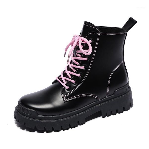 boots 2021 winter fashion classic all-match leather all black pink lace-up round toe low heel short boot women shoes 1
boots 2021 winter fashion classic all-match leather all black pink lace-up round toe low heel short boot women shoes 1