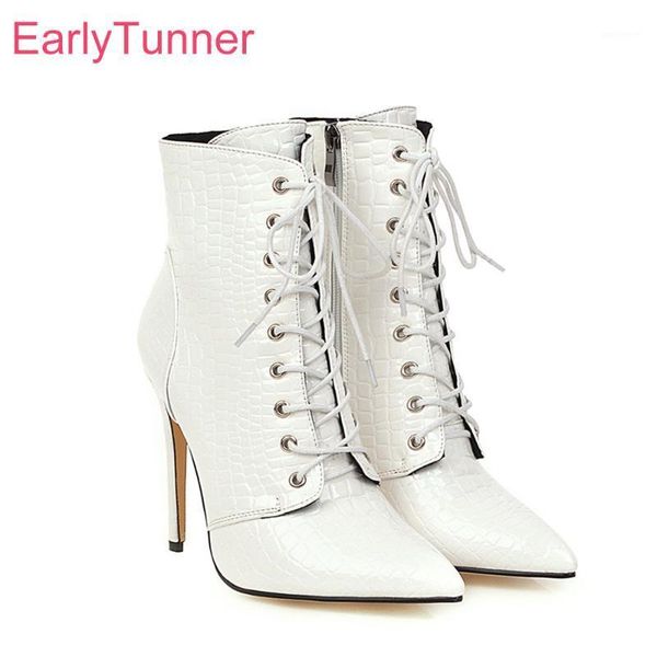 winter new glamour white red women ankle dress boots super high stiletto heels lady shoes eh506 plus big size 11 43 46 481, Black
winter new glamour white red women ankle dress boots super high stiletto heels lady shoes eh506 plus big size 11 43 46 481, Black