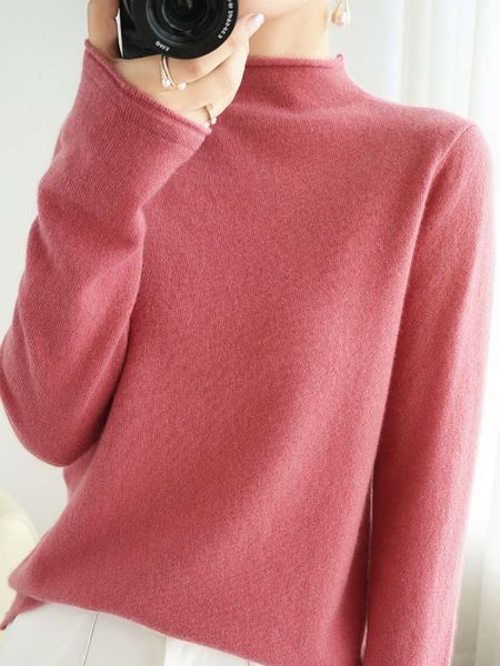 wool half high collar autumn and winter 2020 new style thickened pullover versatile women's short slim knit sweater, White;black
wool half high collar autumn and winter 2020 new style thickened pullover versatile women's short slim knit sweater, White;black
