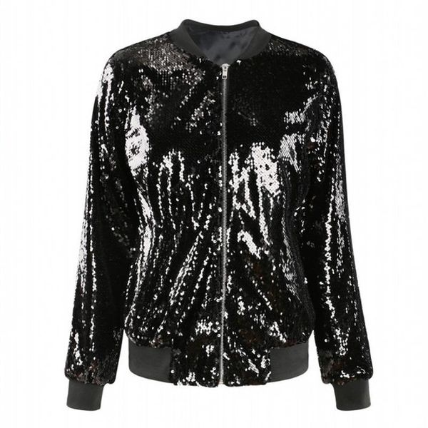 women's jackets 2021 autumn sequined jacket european and american loose baseball uniform trend casual clothing, Black;brown
women's jackets 2021 autumn sequined jacket european and american loose baseball uniform trend casual clothing, Black;brown