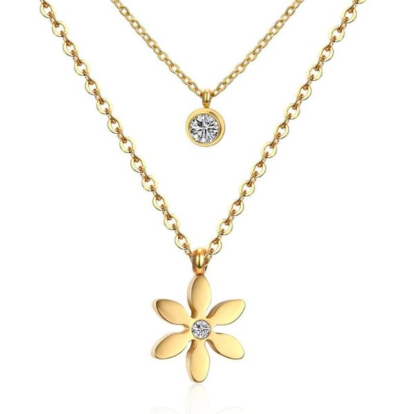 pendant necklaces luxukisskids stainless steel beautiful flower double chain necklace with clear cz crystal gold, Silver
pendant necklaces luxukisskids stainless steel beautiful flower double chain necklace with clear cz crystal gold, Silver