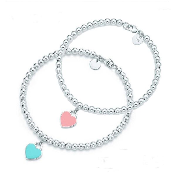 2021 silver chain round beads bangles & bracelets for women pink green love heart pendant friends christmas gifts jewelry accessories1, Black
2021 silver chain round beads bangles & bracelets for women pink green love heart pendant friends christmas gifts jewelry accessories1, Black