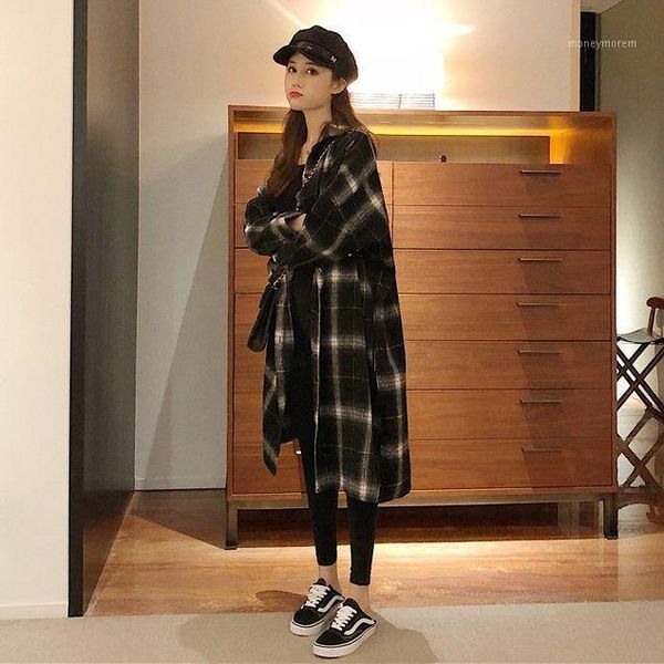 women's blouses & shirts plaid shirt women's 2021 spring and autumn leisure loose long sleeve mid-length over-the-knee sun protect, White
women's blouses & shirts plaid shirt women's 2021 spring and autumn leisure loose long sleeve mid-length over-the-knee sun protect, White