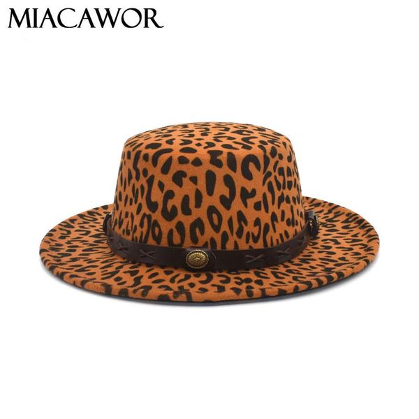 miacawor new leopard print fedoras hat for women wool flat hat wide brim vintage belt bowler hats men jazz p19, Blue;gray
miacawor new leopard print fedoras hat for women wool flat hat wide brim vintage belt bowler hats men jazz p19, Blue;gray