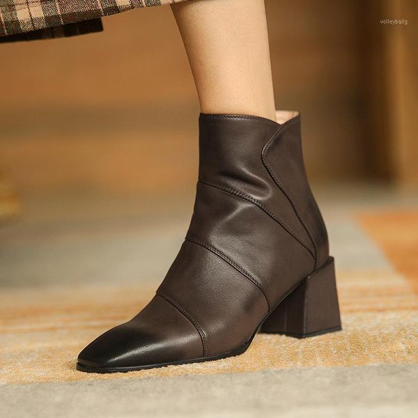 elegant square toe thick high heels ankle boots winter boots for women genuine leather side zipper dress wedding shoes woman1, Black
elegant square toe thick high heels ankle boots winter boots for women genuine leather side zipper dress wedding shoes woman1, Black