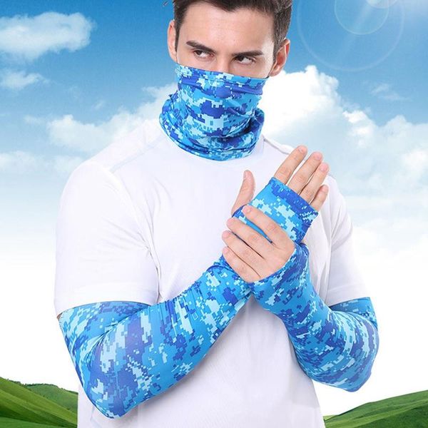 1 set bandana scarf and arm sleeves sports sun uv sun protection breathable cooling arm sleeves for running fishing cycling, Black;gray
1 set bandana scarf and arm sleeves sports sun uv sun protection breathable cooling arm sleeves for running fishing cycling, Black;gray