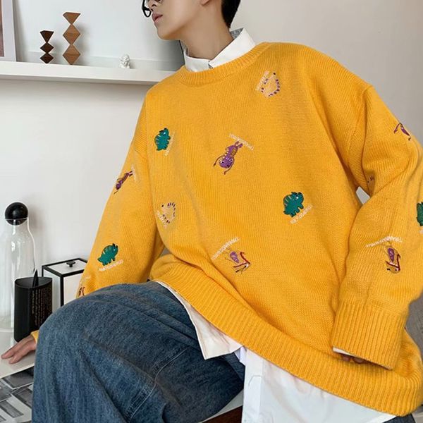 zazomde men korean sweaters long sleeve pullovers mens fashions casual oversized knitted sweater autumn oversize men 201120, White;black
zazomde men korean sweaters long sleeve pullovers mens fashions casual oversized knitted sweater autumn oversize men 201120, White;black