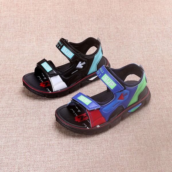 boys' 2020 summer new beach fashion comfortable wear-ristant leather sandals injection molded soft soled children's sho, Black;red
boys' 2020 summer new beach fashion comfortable wear-ristant leather sandals injection molded soft soled children's sho, Black;red