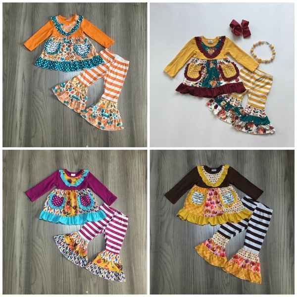 new fall/winter baby girls children clothes plum orange floral flower stripe pants ruffles cotton long sleeve outfits boutique y200325, White
new fall/winter baby girls children clothes plum orange floral flower stripe pants ruffles cotton long sleeve outfits boutique y200325, White