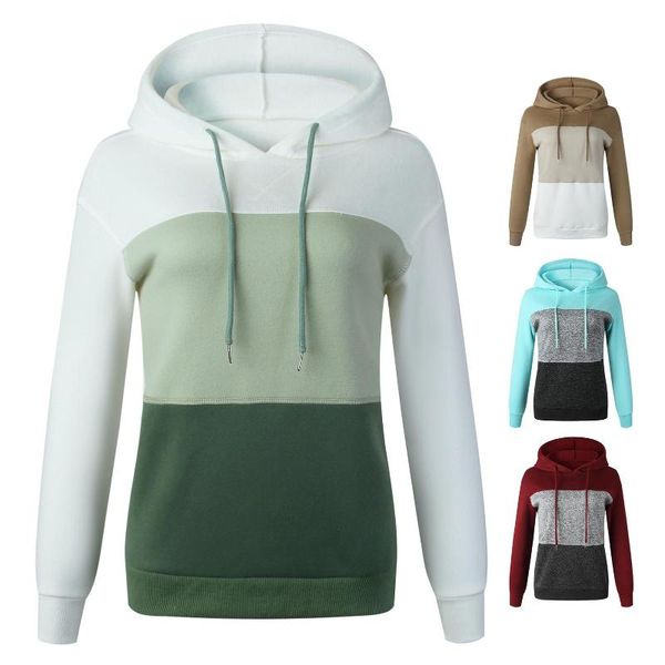 new women autumn winter striped color block hood pullover long sleeve drawstring sweatshirt, Black
new women autumn winter striped color block hood pullover long sleeve drawstring sweatshirt, Black