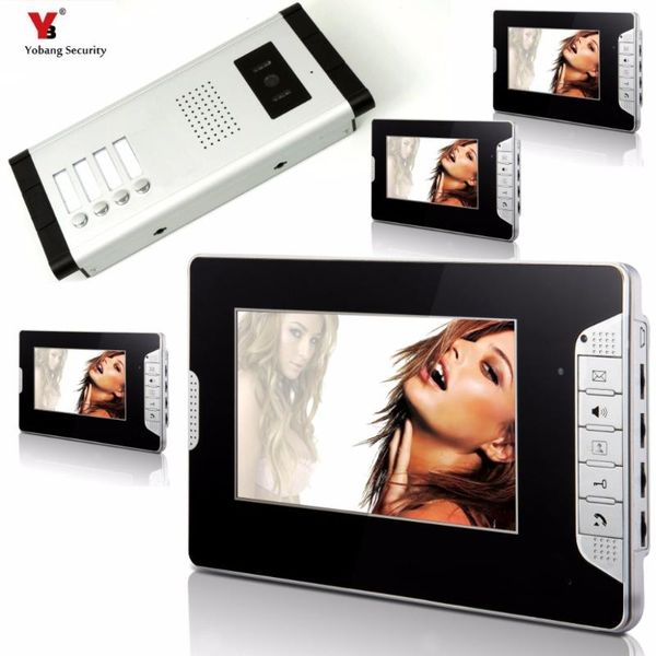 video door phones yobang security 7"color apartment doorbell doorphone intercom 1 outdoor camera + 4 monitors for units
video door phones yobang security 7"color apartment doorbell doorphone intercom 1 outdoor camera + 4 monitors for units
