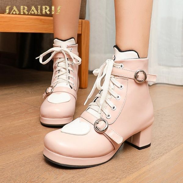 boots sarairis 2021 plus size 30-48 buckle decoration shoes woman platform thick heels lace up fashion female1, Black
boots sarairis 2021 plus size 30-48 buckle decoration shoes woman platform thick heels lace up fashion female1, Black