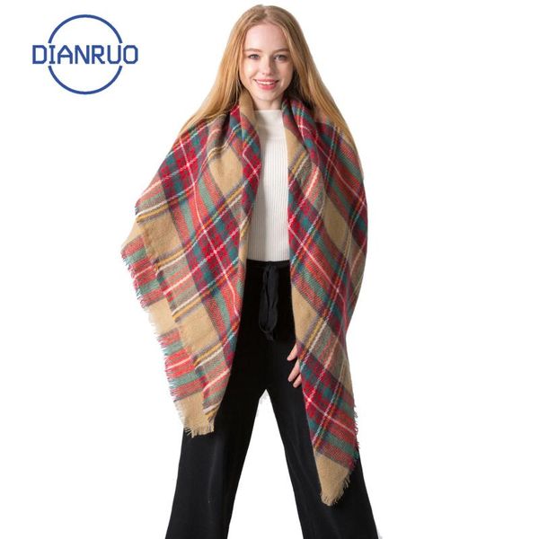 dianruo european american autumn winter lattice cashmere imitation double-sided colorful plaid square scarf women's shawl n618, Blue;gray
dianruo european american autumn winter lattice cashmere imitation double-sided colorful plaid square scarf women's shawl n618, Blue;gray