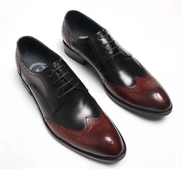 dress shoes brogue men lace up genuine leather mix colour pointed toes patchwork smart casual carved cut-outs brogue1, Black
dress shoes brogue men lace up genuine leather mix colour pointed toes patchwork smart casual carved cut-outs brogue1, Black