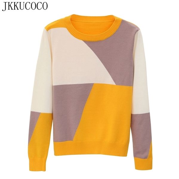 jkkucoco women sweaters mix color geometric cotton sweater women pullovers o-neck winter sweaters sell 3 colors lj201114, White;black
jkkucoco women sweaters mix color geometric cotton sweater women pullovers o-neck winter sweaters sell 3 colors lj201114, White;black