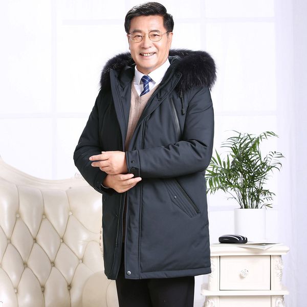 middle-aged down jacket men long thick warm white duck down coat 2019 winter new hooded fur collar large size men outwear jia466, Black
middle-aged down jacket men long thick warm white duck down coat 2019 winter new hooded fur collar large size men outwear jia466, Black
