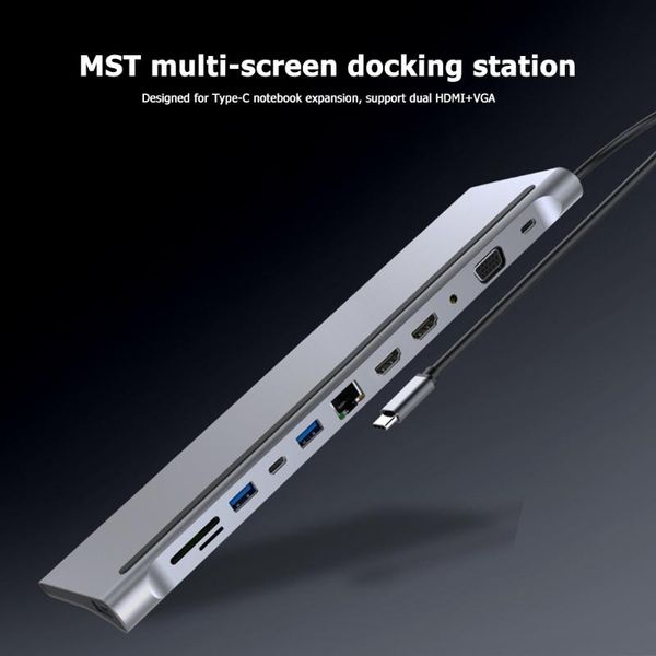 12 in 1 type-c hub vga rj45 usb-c pd 3.5mm 2 usb3.0 usb2.0 2 hdmi cards reader for household computer accessories
12 in 1 type-c hub vga rj45 usb-c pd 3.5mm 2 usb3.0 usb2.0 2 hdmi cards reader for household computer accessories