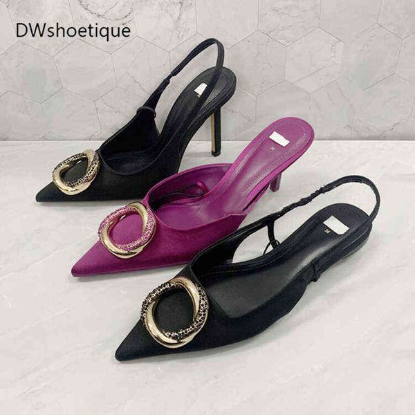 sandals crystal circle pointed toe women slingbacks casual outside women dress shoes 220309, Black
sandals crystal circle pointed toe women slingbacks casual outside women dress shoes 220309, Black