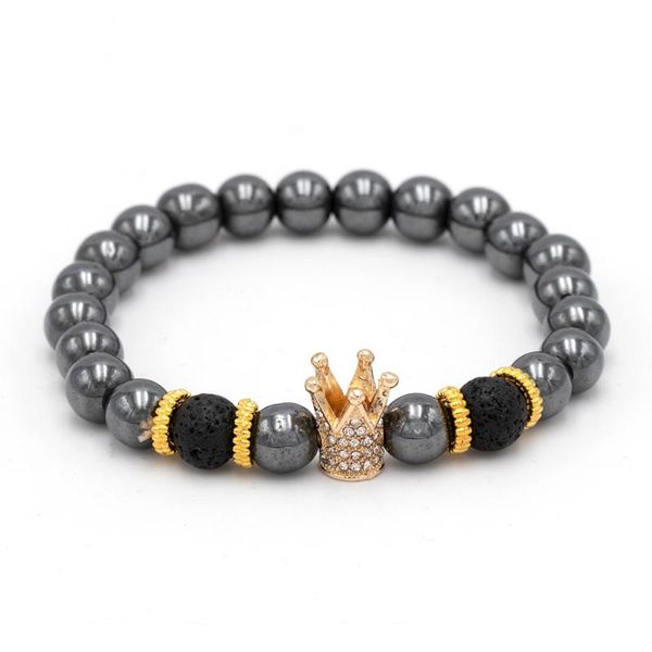 charm bracelets 2021 cz crown men fashion 8mm hematite stone bead bracelet bangle for women punk jewelry gift, Golden;silver
charm bracelets 2021 cz crown men fashion 8mm hematite stone bead bracelet bangle for women punk jewelry gift, Golden;silver