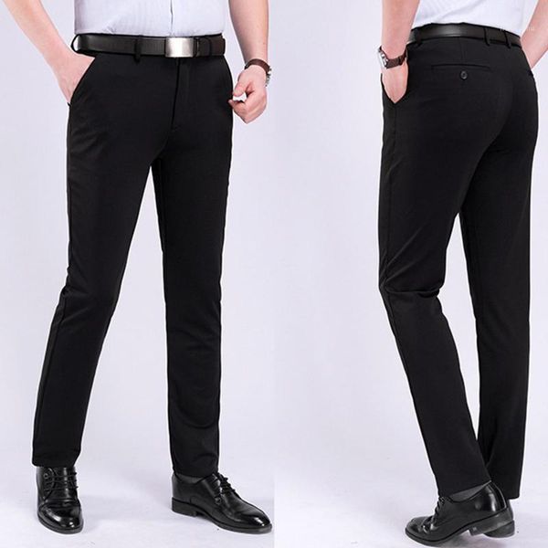 men fashion solid color stretchy dress pants formal business wedding trousers1, Black
men fashion solid color stretchy dress pants formal business wedding trousers1, Black