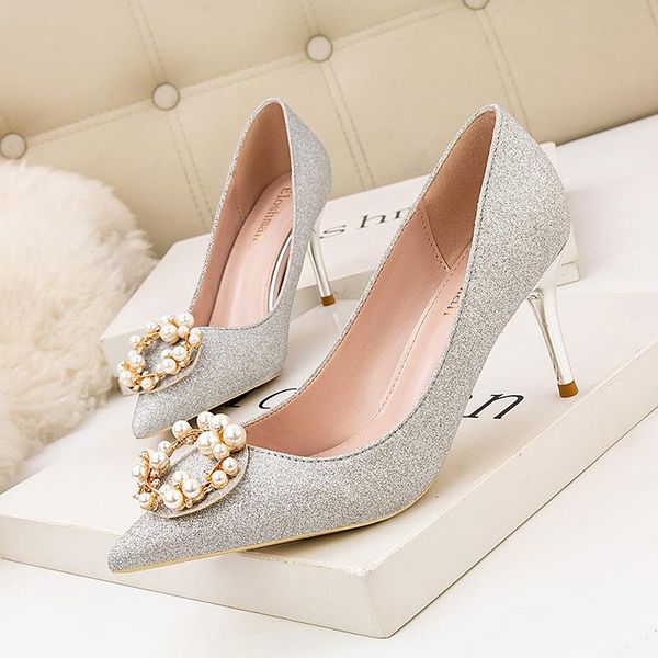 red wedding shoes dress party pumps satin womens shoes temperament elegant pearl rhinestone high heels stiletto single, Black
red wedding shoes dress party pumps satin womens shoes temperament elegant pearl rhinestone high heels stiletto single, Black