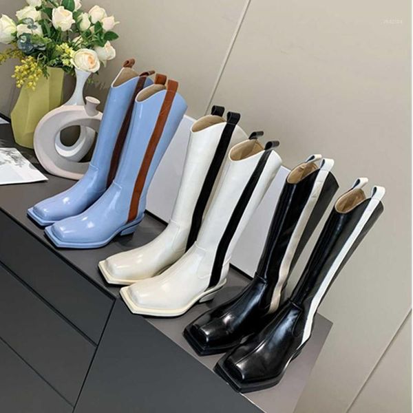 luxury deisgn square toe women long boots fashion stripe mixed color women knee boots runway flats winter mortorcycle girl1, Black
luxury deisgn square toe women long boots fashion stripe mixed color women knee boots runway flats winter mortorcycle girl1, Black