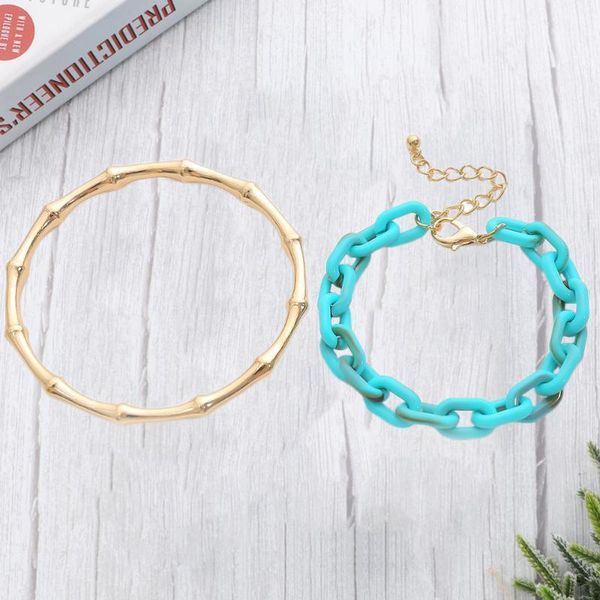 charm bracelets 2pcs alloy fashionable bracelet chain decorative european american geometric clasp (assorted color)1, Golden;silver
charm bracelets 2pcs alloy fashionable bracelet chain decorative european american geometric clasp (assorted color)1, Golden;silver