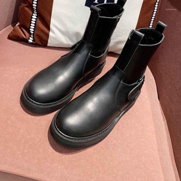 2021 women boots genuine leather ankle boots wedges fashion motorcycle round toe slip on designer1, Black
2021 women boots genuine leather ankle boots wedges fashion motorcycle round toe slip on designer1, Black
