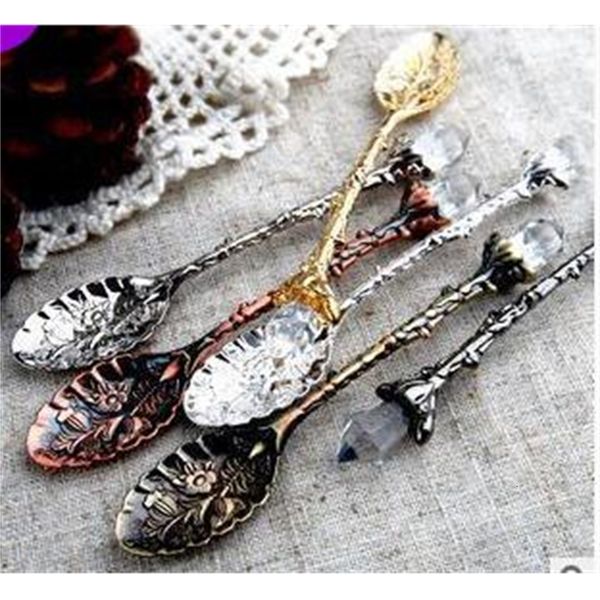 vintage royal style metal carved coffee spoons forks with crystal head kitchen fruit prikkers dessert ice-cream scoop
vintage royal style metal carved coffee spoons forks with crystal head kitchen fruit prikkers dessert ice-cream scoop