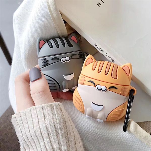3d cute cat cover for apple airpods 1 2 pro case charging box soft silicone earphone protective cover for airpods 2 with hook
3d cute cat cover for apple airpods 1 2 pro case charging box soft silicone earphone protective cover for airpods 2 with hook