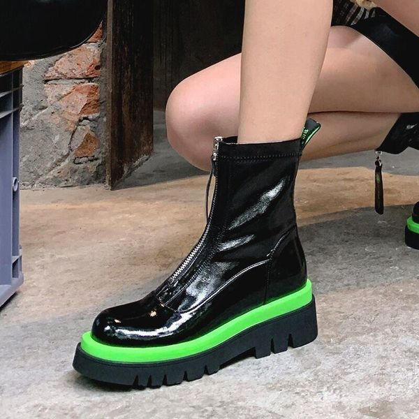 women platforms short boots 2020 ankle boots woman autumn shoes mixed clors thick bottom female footware black green
women platforms short boots 2020 ankle boots woman autumn shoes mixed clors thick bottom female footware black green