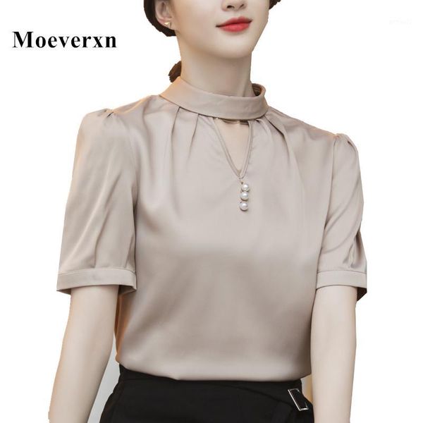 women's blouses & shirts elegant summer chiffon blouse shirt women short sleeve bead ladies office fashion blusas chemise femme1, White
women's blouses & shirts elegant summer chiffon blouse shirt women short sleeve bead ladies office fashion blusas chemise femme1, White