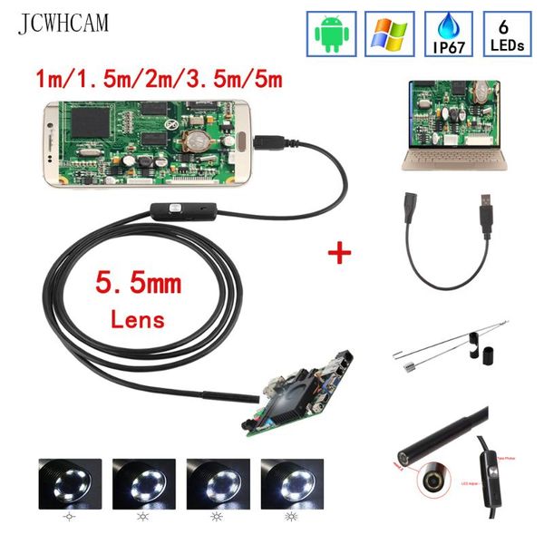 7mm 5.5mm lens 1m 2m snake soft wire with 6 leds light endoscope for android phone windows pc tablet borescope
7mm 5.5mm lens 1m 2m snake soft wire with 6 leds light endoscope for android phone windows pc tablet borescope