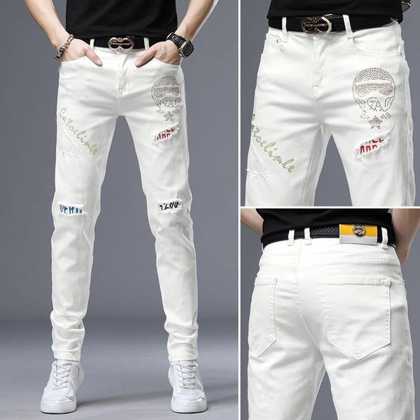 men's jeans the 2021 summer men embroidery white male long feet cultivate morality pants cowboy leisure trousers, Blue
men's jeans the 2021 summer men embroidery white male long feet cultivate morality pants cowboy leisure trousers, Blue