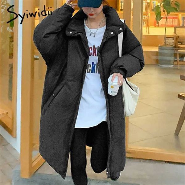 syiwidii women's autumn winter jacket thicken long coat streetwear woman parkas black oversized outerwear korean fashion 211216
syiwidii women's autumn winter jacket thicken long coat streetwear woman parkas black oversized outerwear korean fashion 211216