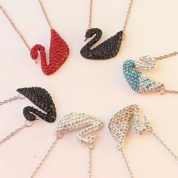 factory direct sale gradient crystal clavicle chain black shijia swan necklace female swarovski elements, Silver
factory direct sale gradient crystal clavicle chain black shijia swan necklace female swarovski elements, Silver
