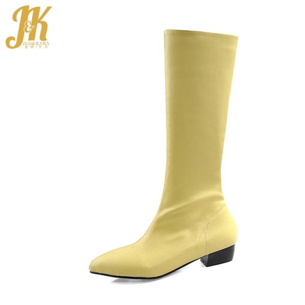 jk winter new solid mid calf boots pointed toe square heel shoes casual fashion women long boots non slip platform female shoes, Black
jk winter new solid mid calf boots pointed toe square heel shoes casual fashion women long boots non slip platform female shoes, Black