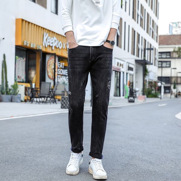 men's jeans autumn 2020 trend youth net red slim feet elastic korean fashion casual, Blue
men's jeans autumn 2020 trend youth net red slim feet elastic korean fashion casual, Blue