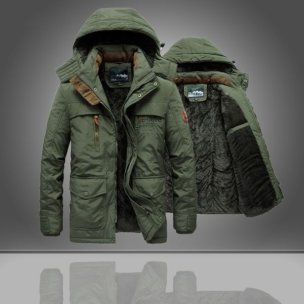 winter mens military jacket thick warm hooded men parka coat casual fleece cotton padded male windbreaker thermal outerwear 201204, Black
winter mens military jacket thick warm hooded men parka coat casual fleece cotton padded male windbreaker thermal outerwear 201204, Black
