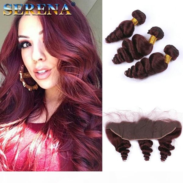 wine red ombre 99j human hair extensions with lace closure dark root brazilian loose wave bungundy hair bundles with frontal 5pcs lot, Black;brown
wine red ombre 99j human hair extensions with lace closure dark root brazilian loose wave bungundy hair bundles with frontal 5pcs lot, Black;brown